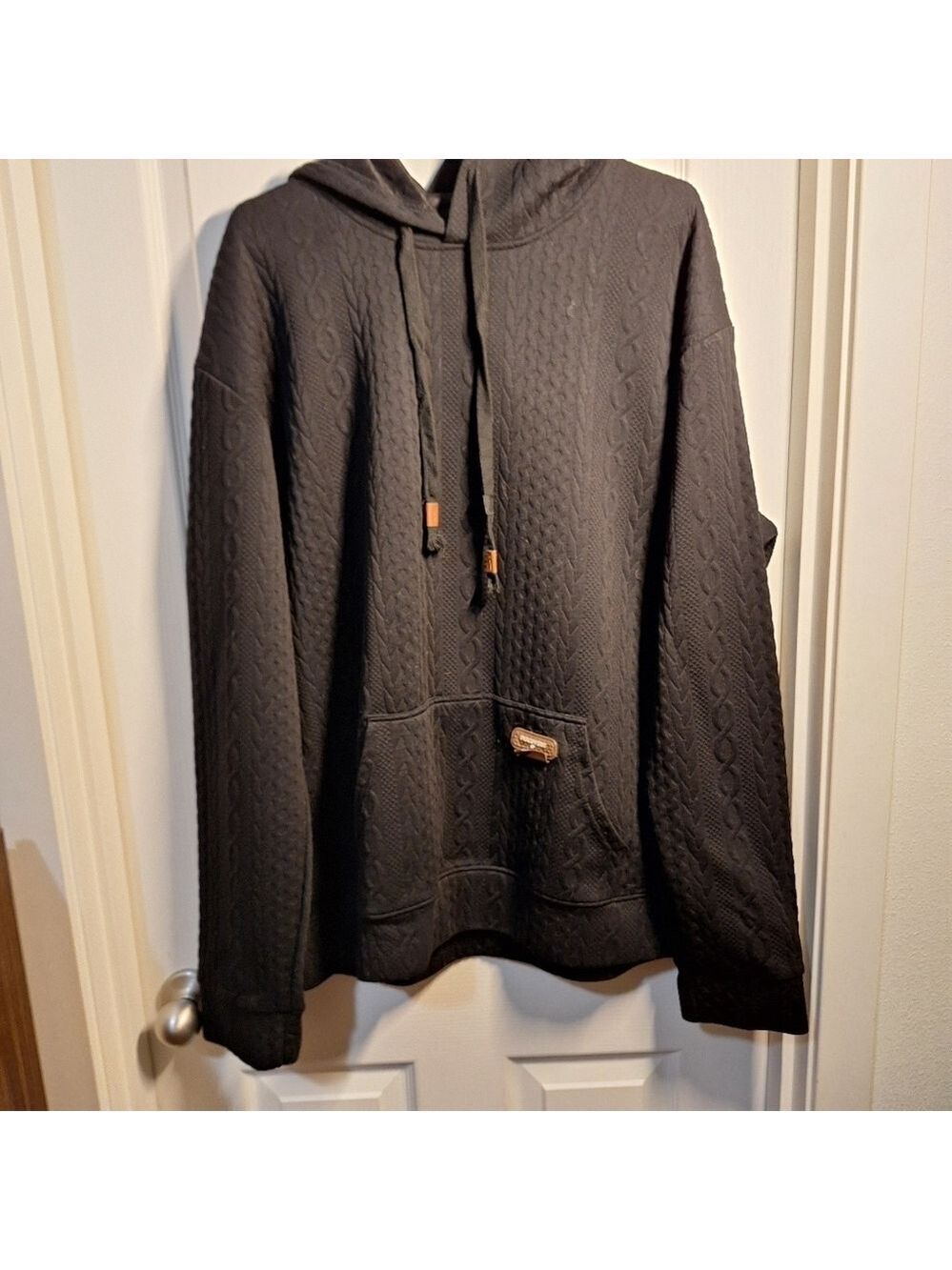 Discovery Black Quilted Hoodie Sweatshirt XXXL